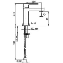 Смеситель для раковины Paini Dax 84CR205RSKM Хром