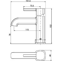 Смеситель для раковины Aquanet Minima AF130-10C 261813 Хром