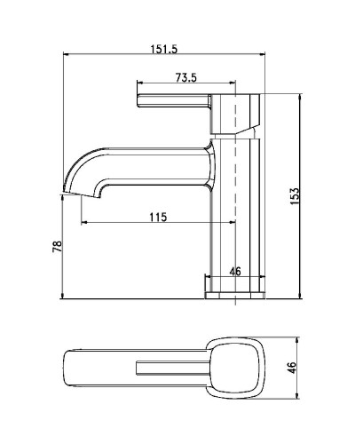 Смеситель для раковины Aquanet Minima AF130-10C 261813 Хром