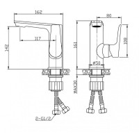 Смеситель для раковины BelBagno Ancona ANCONA-LVM-CRM Хром