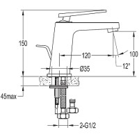 Смеситель для раковины Cezares BADEN-F-LS-01-W0 Хром