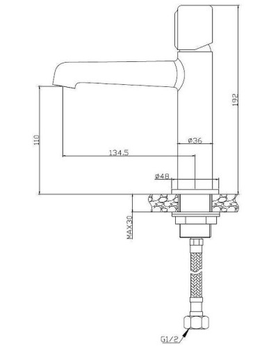 Смеситель для раковины BelBagno Uno UNO-LVM-CRM Хром