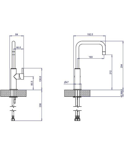 Смеситель для раковины Margaroli Moderna RU2001AA01CR Хром