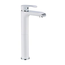 Смеситель для раковины высокий RIMERO RM4060WC (Белый/Хром)