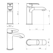 Смеситель для раковины RIMERO RM4050CR (Хром)