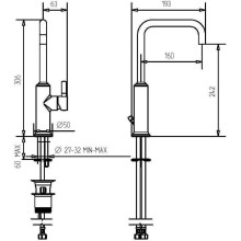 Смеситель для раковины Migliore Sirius 28174 Золото