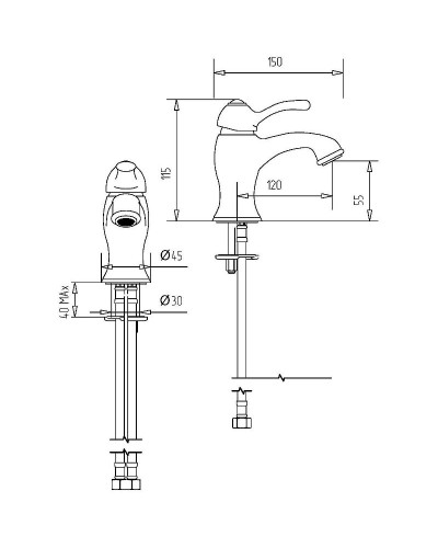 Смеситель для раковины Migliore Grazia 29684 Хром