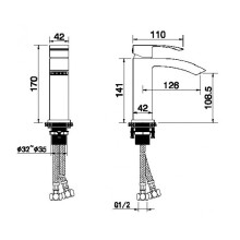 Смеситель для раковины RIMERO RM1007BL (Черный матовый)