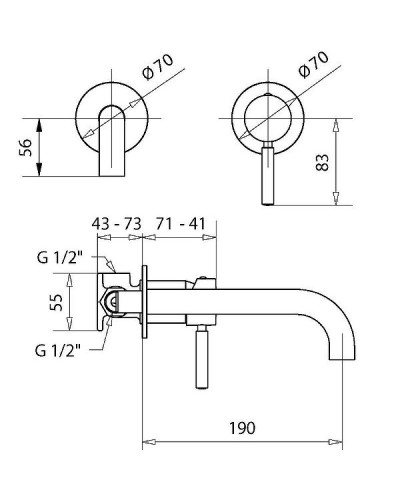 Смеситель для раковины Migliore Fortis Gold 31548 (27983) Золото