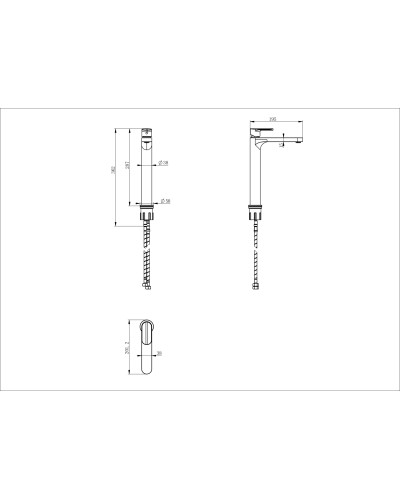 Смеситель для раковины высокий WONZON & WOGHAND, Белый матовый (WW-H1034-MW)