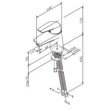 Смеситель для раковины без донного клапана Am.Pm Gem F9002100