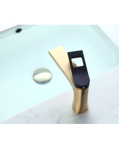 Смеситель для раковины Bronze de Luxe Element EL02GB Матовое золото Черный