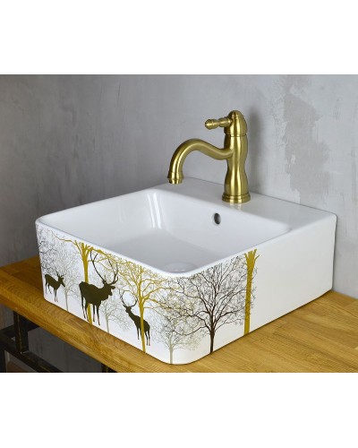 Смеситель для раковины Bronze de Luxe Tiffany 1901BR Бронза