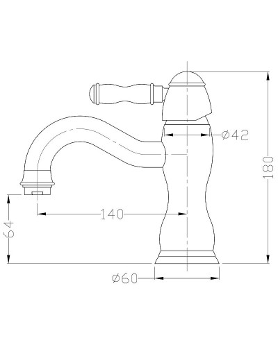Смеситель для раковины Bronze de Luxe Tiffany 1901BR Бронза