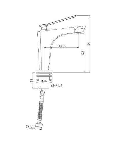 Смеситель для раковины Comforty FC088A-CMT 00004149945 Черный