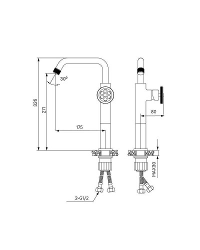 Смеситель для раковины Iddis Grange GRAGMR1i01 Графит матовый