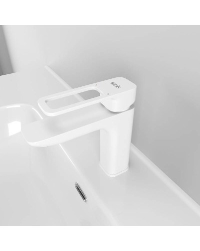 Смеситель для раковины Iddis Slide SLIWT00i01 Белый матовый
