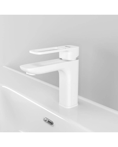 Смеситель для раковины Iddis Slide SLIWT00i01 Белый матовый