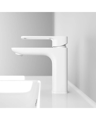 Смеситель для раковины Iddis Slide SLIWT00i01 Белый матовый