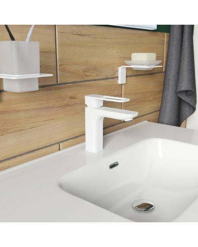 Смеситель для раковины Iddis Slide SLIWT00i01 Белый матовый