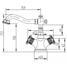 Смеситель для раковины ZorG Antic A3009U-BR Бронза
