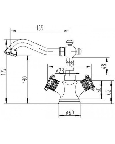 Смеситель для раковины ZorG Antic A3009U-BR Бронза