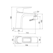 Смеситель для раковины Iddis Spin SPISB00i01 Хром
