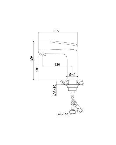 Смеситель для раковины Iddis Dash DASSB00i01 Хром