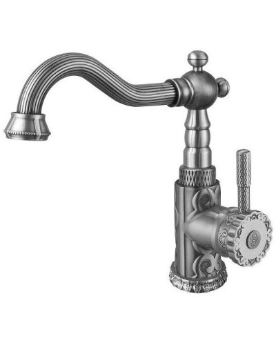 Смеситель для раковины ZorG Antic A114U-SL Серебро