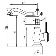 Смеситель для раковины ZorG Antic A309U-SL Серебро