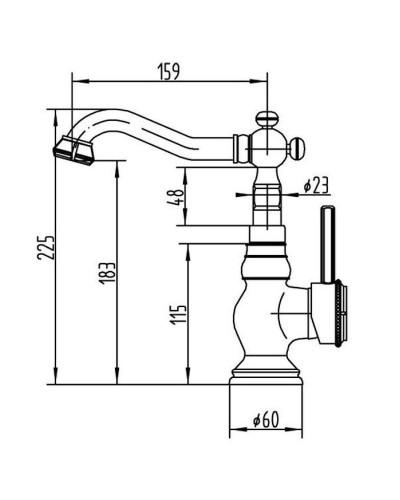 Смеситель для раковины ZorG Antic A309U-SL Серебро