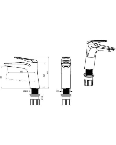 Смеситель для раковины Orans K-1056 1056k00 Графит