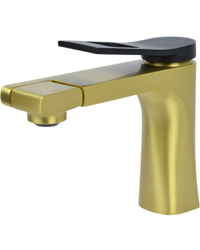 Смеситель для раковины Bronze de Luxe Element EL02XGB Матовое золото Черный