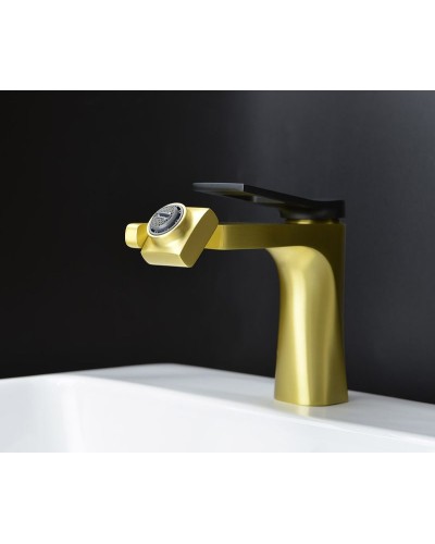 Смеситель для раковины Bronze de Luxe Element EL02XGB Матовое золото Черный