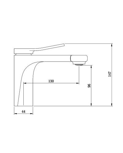 Смеситель для раковины Bronze de Luxe Element EL02XGB Матовое золото Черный