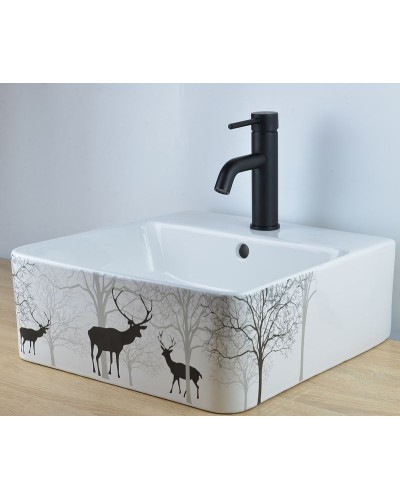 Смеситель для раковины Bronze de Luxe Scandi 1451B Черный матовый