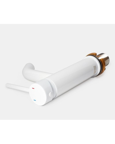 Смеситель для раковины Bronze de Luxe Scandi 1451W Белый глянцевый