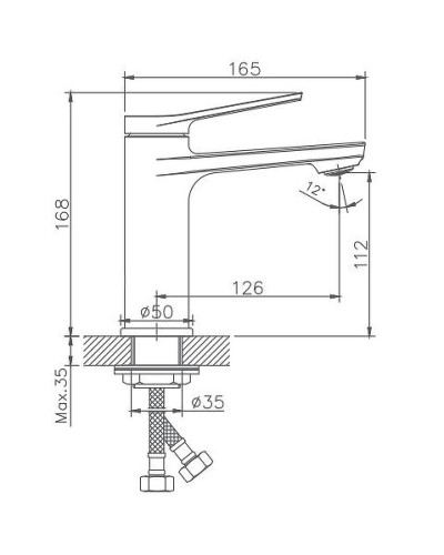 Смеситель для раковины Haiba HB10572 Хром