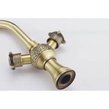 Смеситель для раковины без донного клапана Zorg Antic A 2007U-BR