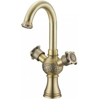 Смеситель для раковины без донного клапана Zorg Antic A 2007U-BR