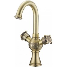 Смеситель для раковины без донного клапана Zorg Antic A 2007U-BR