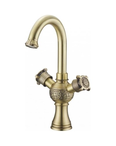 Смеситель для раковины без донного клапана Zorg Antic A 2007U-BR