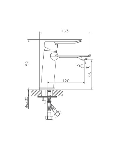 Смеситель для раковины Haiba HB10556 Хром