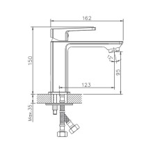 Смеситель для раковины Haiba HB10176 Хром