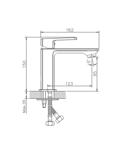 Смеситель для раковины Haiba HB10176 Хром