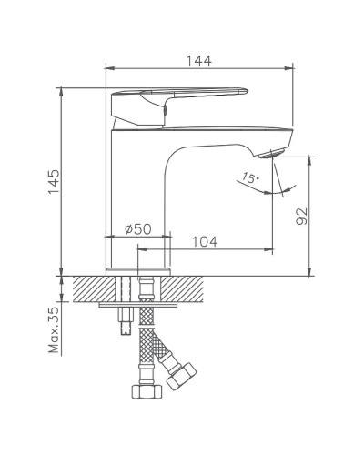 Смеситель для раковины Haiba HB10563 Хром