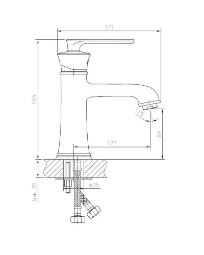 Смеситель для раковины Haiba HB10181-5 Золото