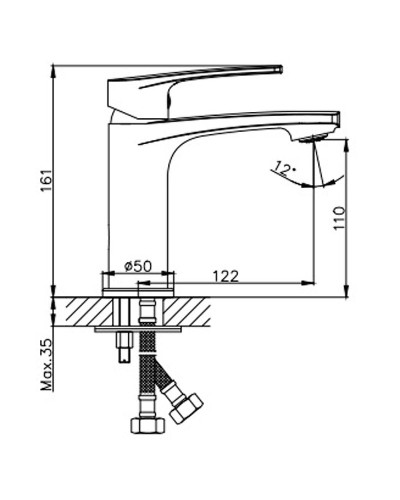Смеситель для раковины Haiba HB10587 Хром