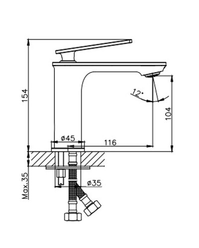 Смеситель для раковины Haiba HB10589 Хром