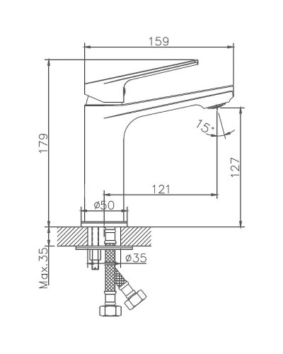 Смеситель для раковины Haiba HB10533-3 Пепельный